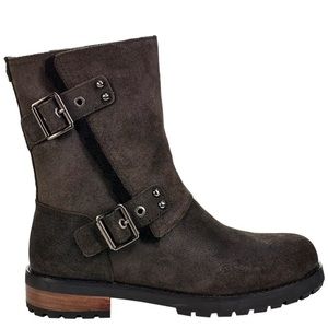 Ugg brand Niels 2 waterproof suede fur lined moto-boot
